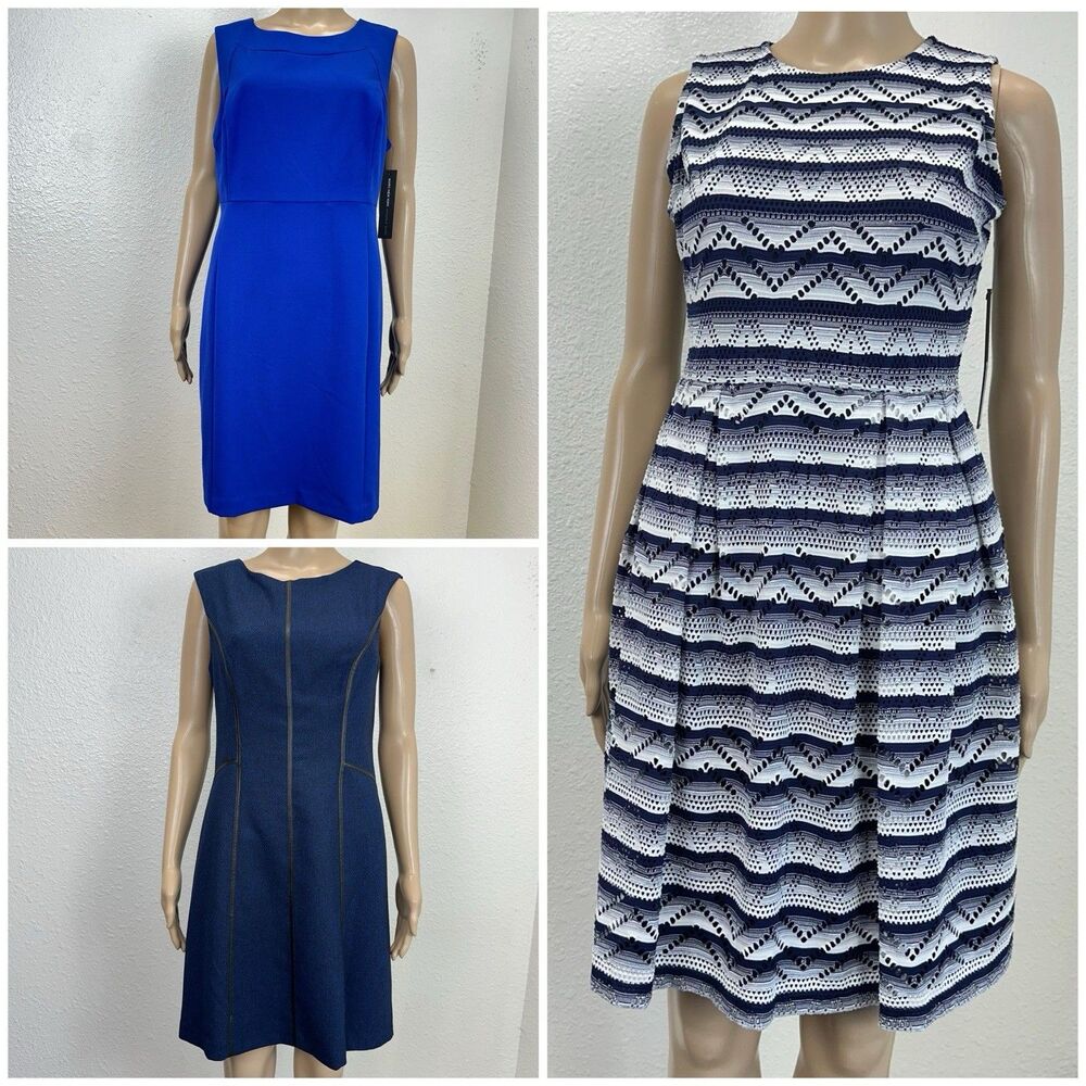 Marc New York Andrew Marc Blue Sheath Dress  Bundle 14P Corpcore casual teacher